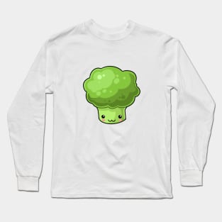 Kawaii broccoli vegetables Long Sleeve T-Shirt